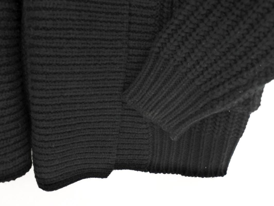 AZUL BY MOUSSY azur bai Moussy вязаный шаль кардиган sizeXS/ чёрный *# * fja6 женский