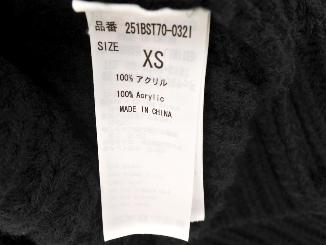 AZUL BY MOUSSY azur bai Moussy вязаный шаль кардиган sizeXS/ чёрный *# * fja6 женский