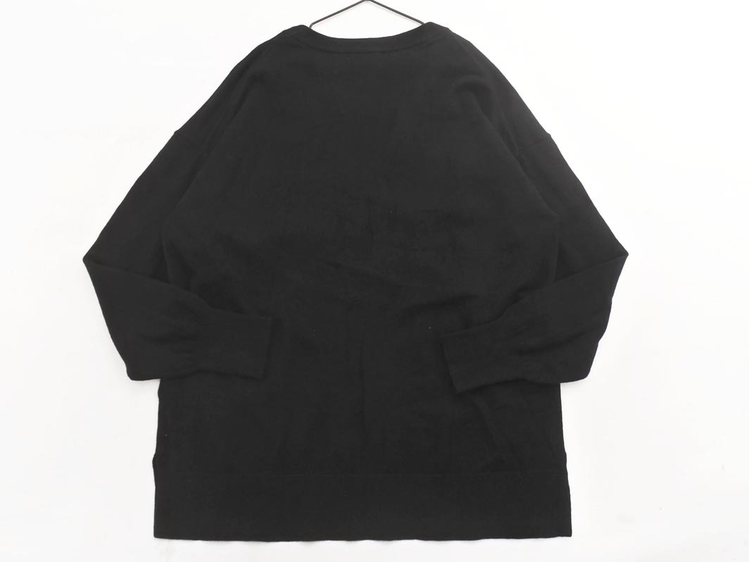 a.v.v アーヴェヴェ Vネック ニット セーター sizeM/黒 ◇■ ☆ fja7 レディース_画像4