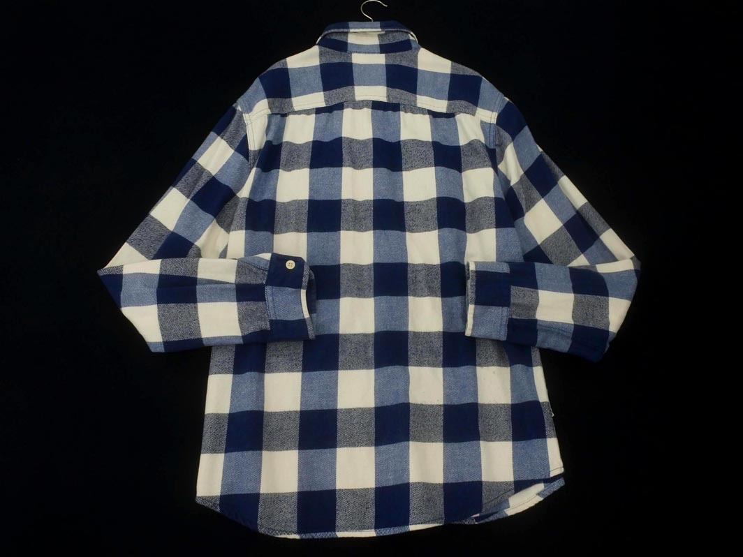 AMERICAN EAGLE アメリカンイーグル チェック ネル シャツ sizeM/紺 ◇■ ☆ fja7 メンズ_画像4