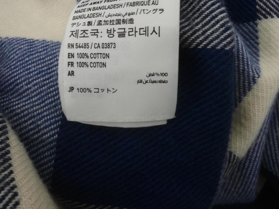 AMERICAN EAGLE アメリカンイーグル チェック ネル シャツ sizeM/紺 ◇■ ☆ fja7 メンズ_画像5