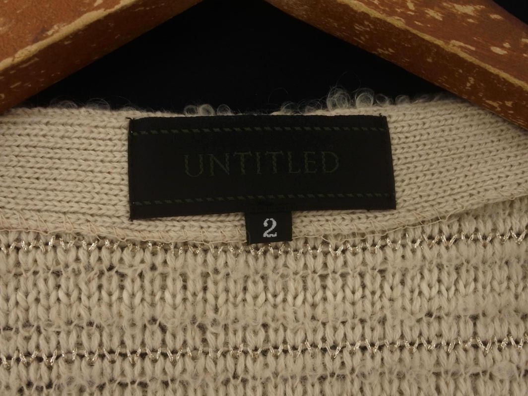 UNTITLED Untitled вязаный кардиган size2/ бежевый *# * fja7 женский