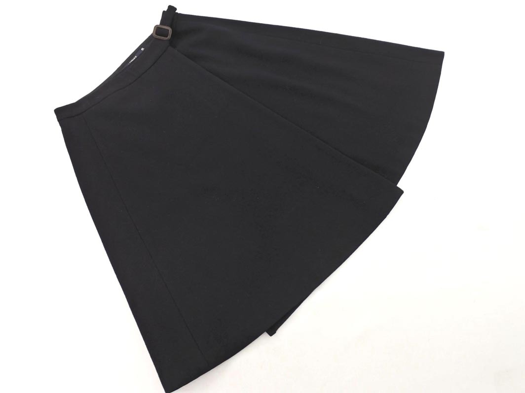 MACPHEE マカフィー トゥモローランド ウール100% Aライン 台形 スカート size38/黒 ◇■ ☆ fja7 レディース_画像1