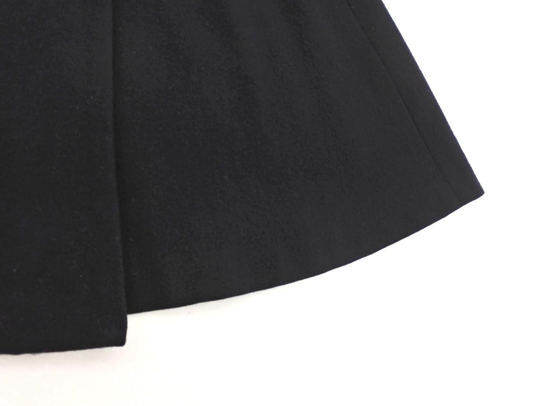 MACPHEE マカフィー トゥモローランド ウール100% Aライン 台形 スカート size38/黒 ◇■ ☆ fja7 レディース_画像2