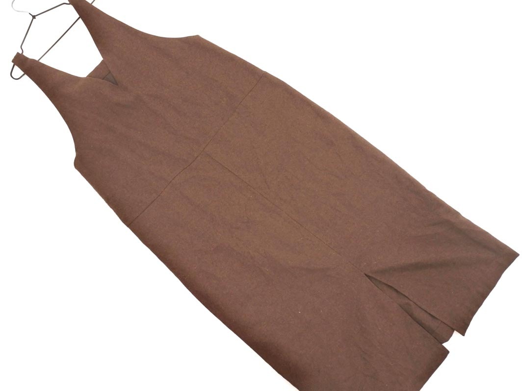 SM2 サマンサモスモス バックスリット ジャンパー スカート sizeF/モカ ◇■ ☆ fja7 レディース_画像4