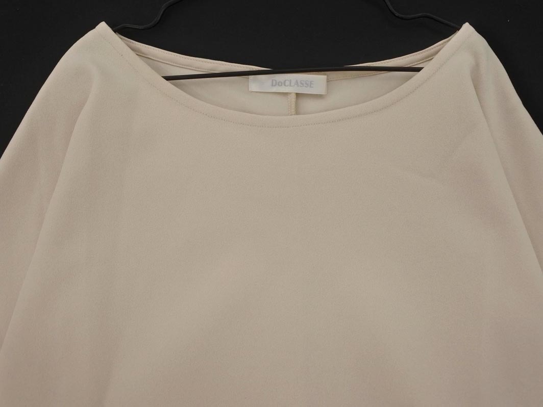 ネコポスOK DoCLASSE ドゥクラッセ フェイクレイヤード 切替 カットソー sizeS/ベージュ ◇■ ☆ fja8 レディース_画像2