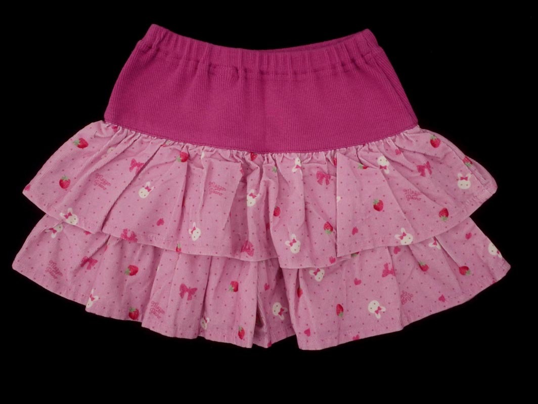 ネコポスOK mezzo piano メゾピアノ ナルミヤ コーデュロイ ティアード パンツ size90cm（S）/ピンク ◇■ ☆ fja8 女の子_画像4