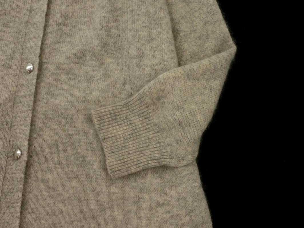 FONCE phone se Abahouse шерсть 100% длинный кардиган серый *# * fja8 женский