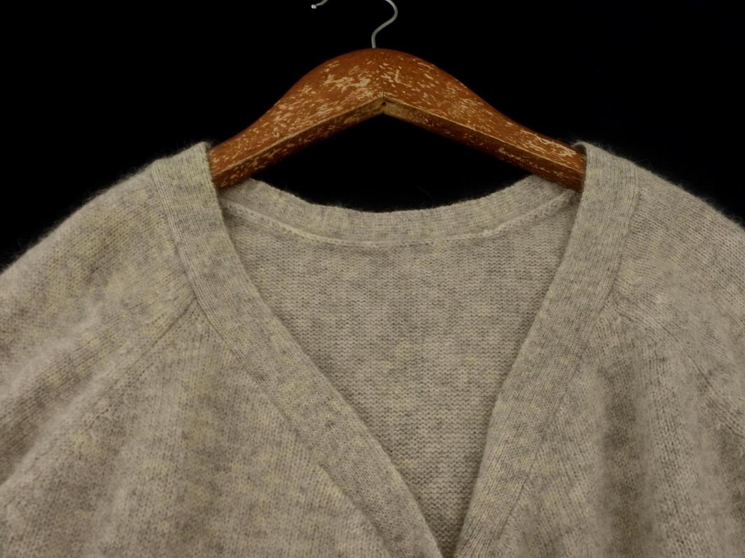 FONCE phone se Abahouse шерсть 100% длинный кардиган серый *# * fja8 женский