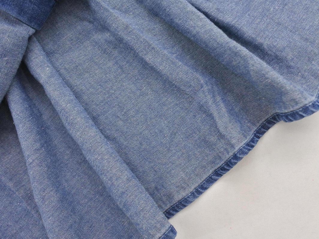 AS KNOW AS アズノゥアズ de base デニム シャツ ワンピース sizeF/青 ◇■ ☆ fja8 レディース_画像2