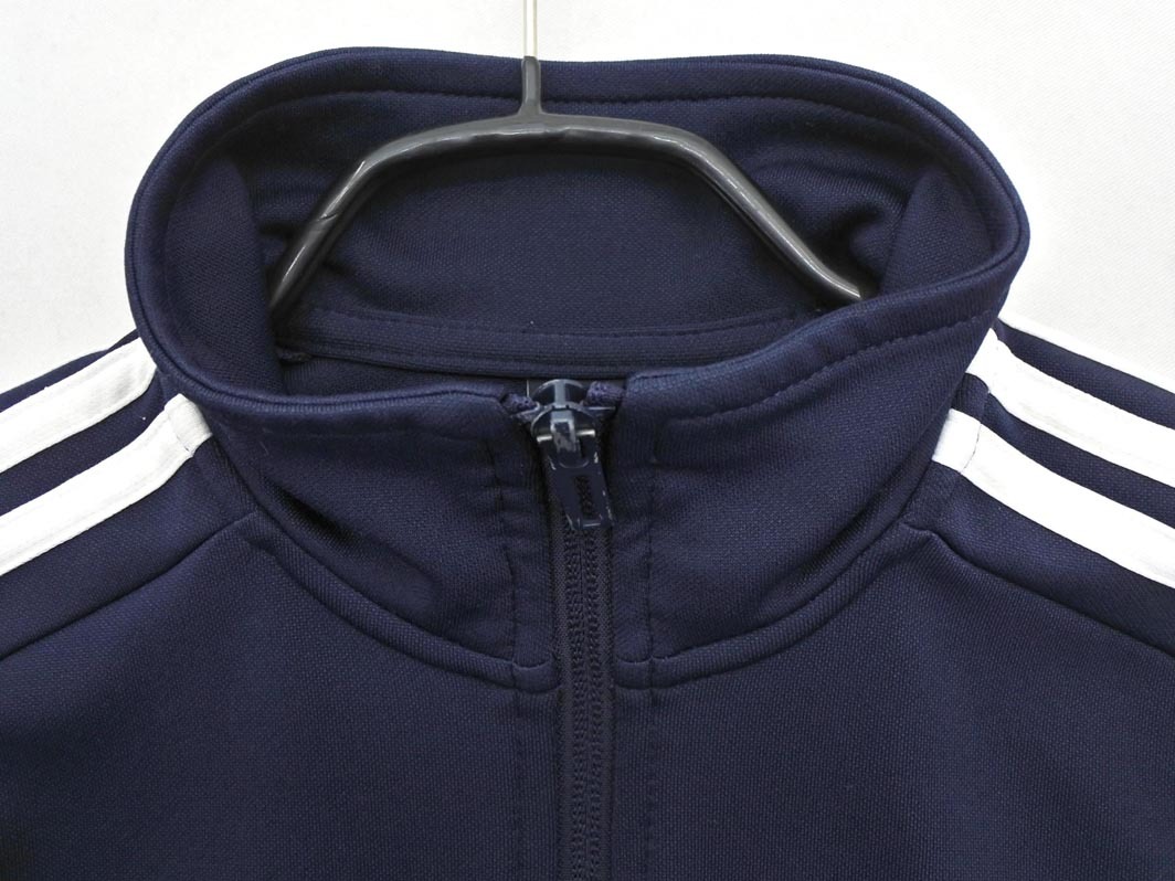 adidas アディダス ロゴ プリント トラック ジャケット sizeL/紺 ◇■ ☆ fja8 メンズ_画像4