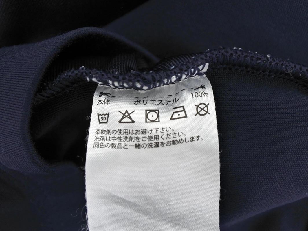 adidas アディダス ロゴ プリント トラック ジャケット sizeL/紺 ◇■ ☆ fja8 メンズ_画像6