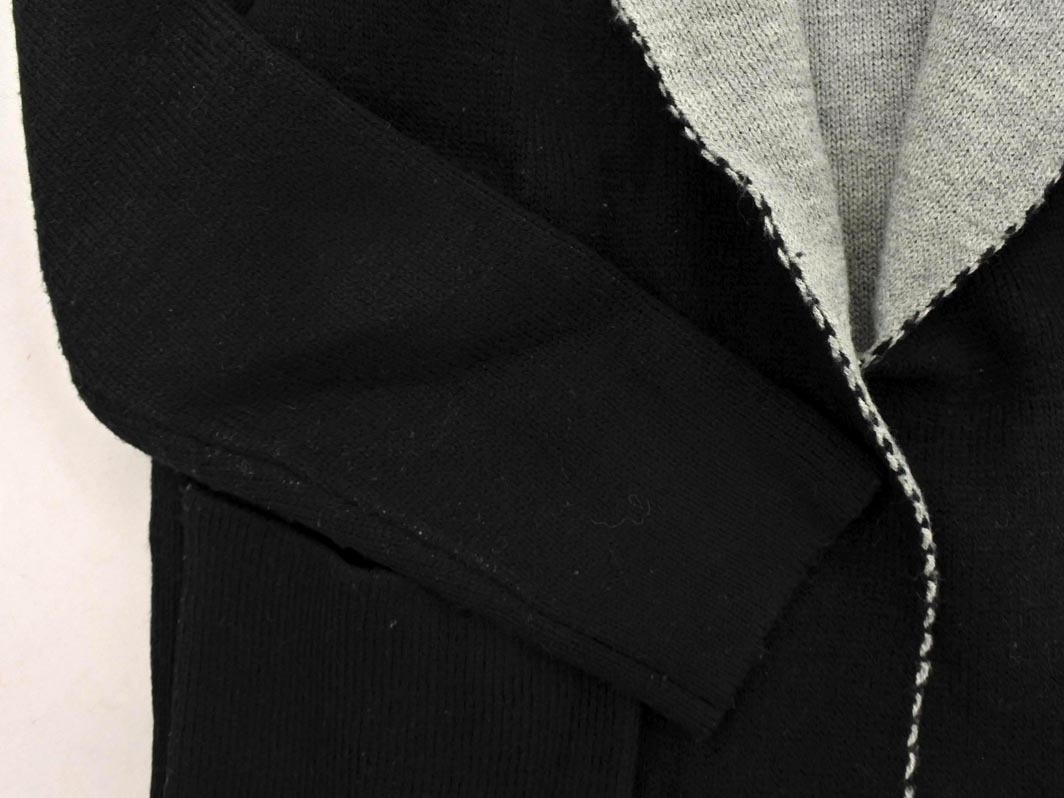 AZUL BY MOUSSY アズールバイマウジー フード ニット カーディガン sizeS/黒 ◇■ ☆ fja8 レディース_画像3