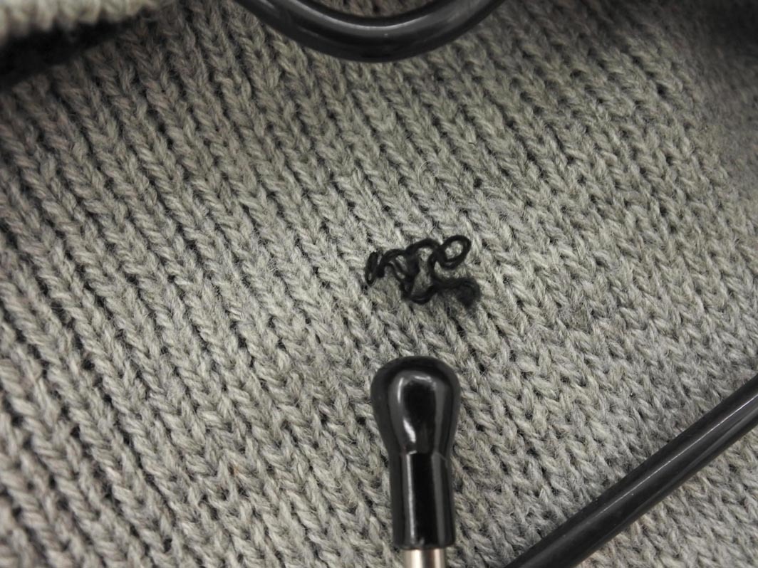 AZUL BY MOUSSY アズールバイマウジー フード ニット カーディガン sizeS/黒 ◇■ ☆ fja8 レディース_画像4