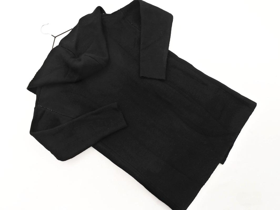 AZUL BY MOUSSY アズールバイマウジー フード ニット カーディガン sizeS/黒 ◇■ ☆ fja8 レディース_画像7