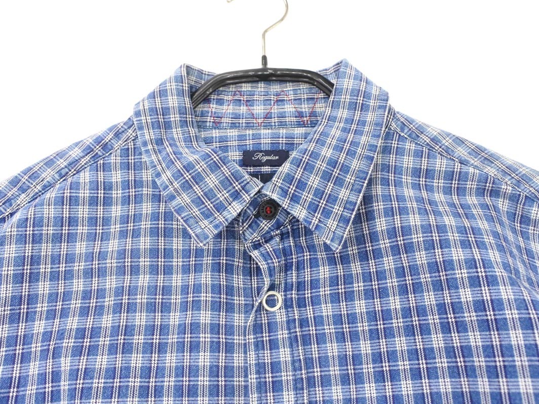 ARMANI JEANS Armani Jeans Logo проверка рубашка sizeXS/ синий *# * fja8 мужской