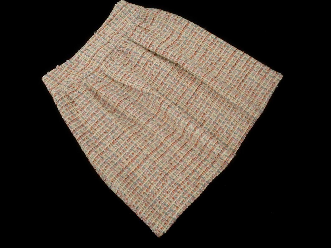 新品 Couture brooch クチュールブローチ ツイード Aライン 台形 スカート size38/ピンク ◇■ ☆ fja8 レディース_画像1