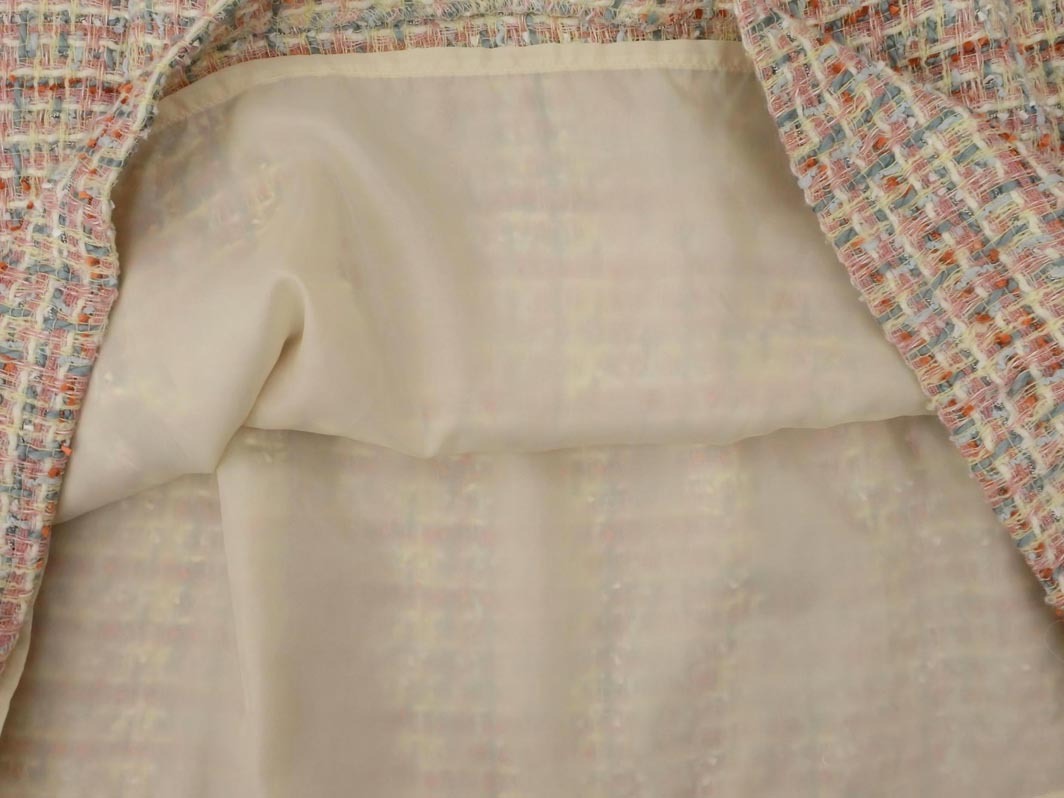 新品 Couture brooch クチュールブローチ ツイード Aライン 台形 スカート size38/ピンク ◇■ ☆ fja8 レディース_画像5