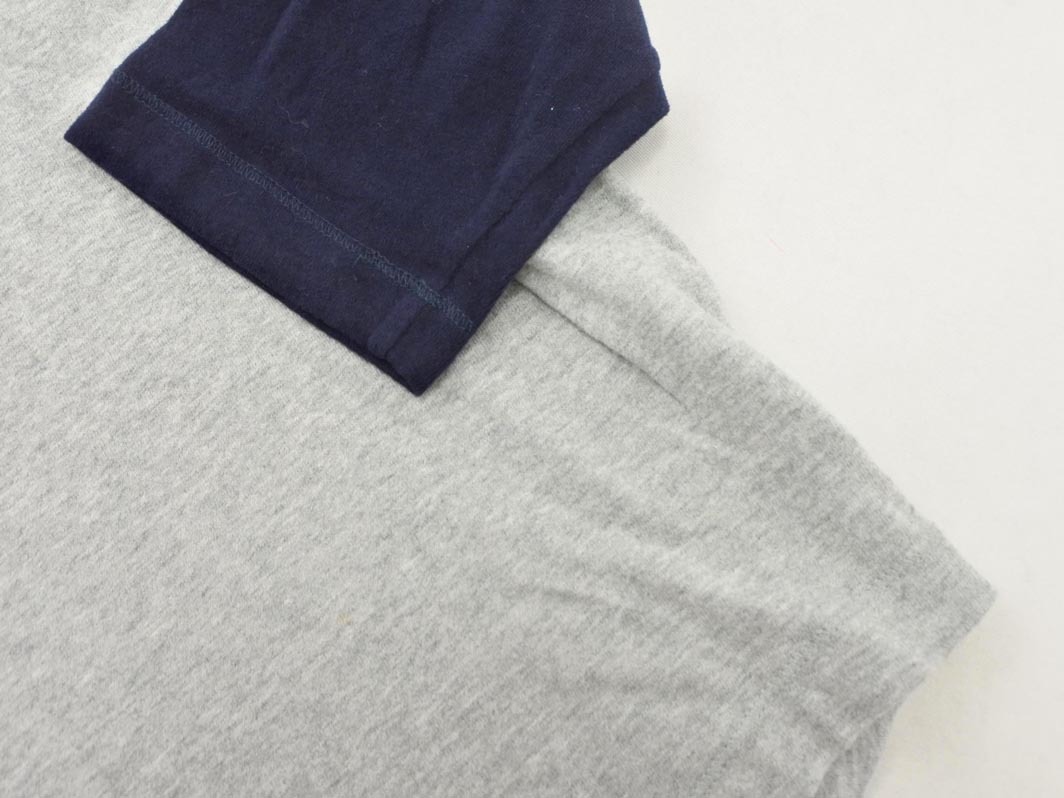 Hollister ホリスター 7分袖 ラグラン カットソー sizeL/グレーx紺 ◇■ ☆ fja8 メンズ_画像2