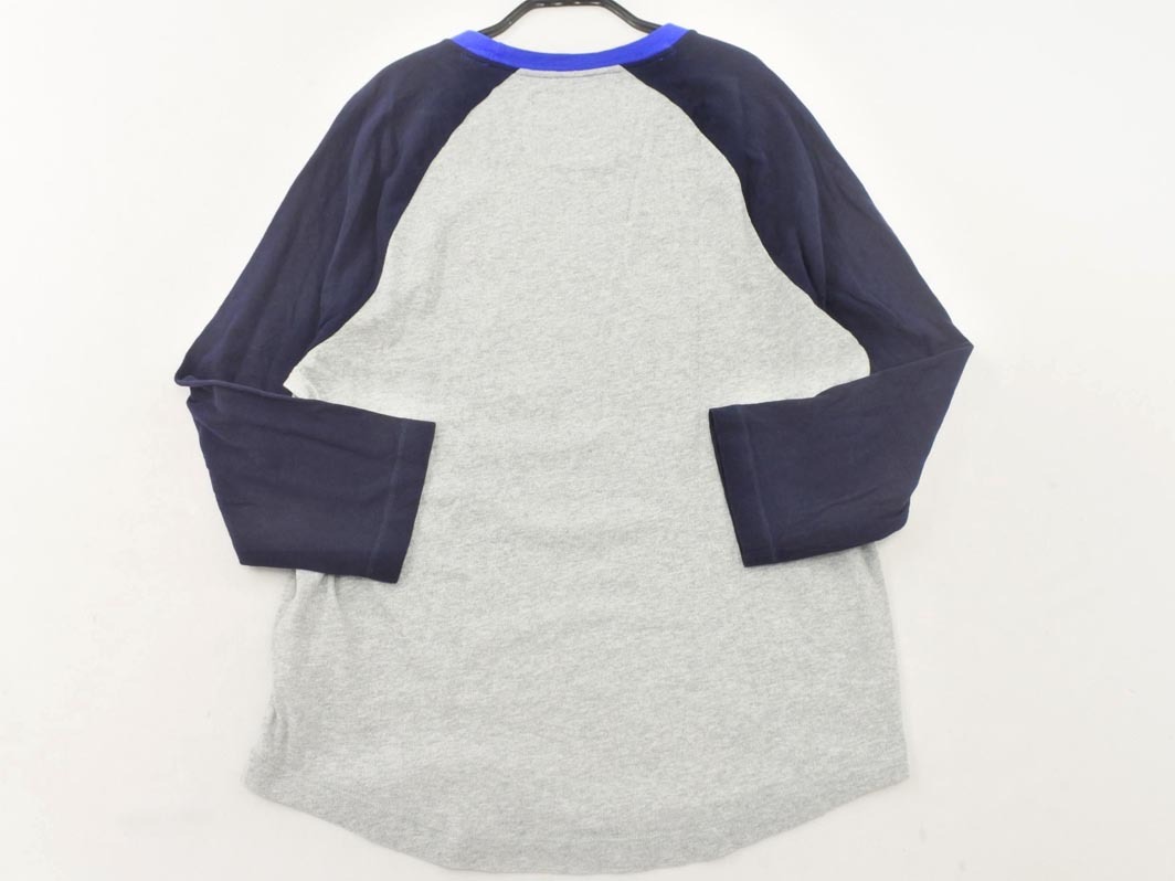 Hollister ホリスター 7分袖 ラグラン カットソー sizeL/グレーx紺 ◇■ ☆ fja8 メンズ_画像4
