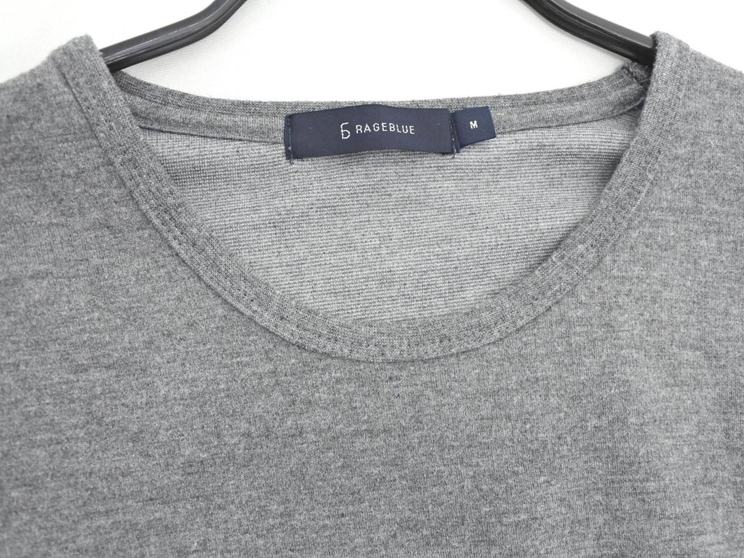 RAGEBLUE レイジブルー ラウンドネック カットソー sizeM/グレー ◇■ ☆ fja8 メンズ_画像3