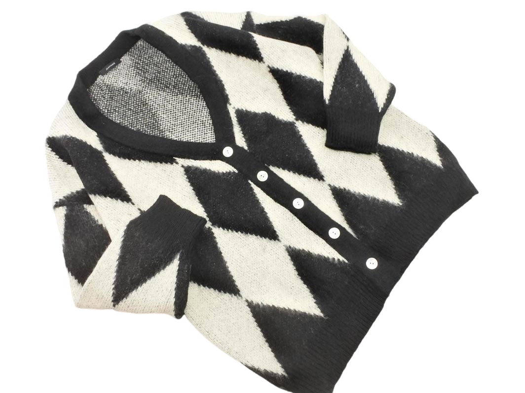 JEANASIS Jeanasis шерсть .a-ga il большой размер кардиган sizeF/ чёрный x белый *# * fja8 женский JEANASIS Jeanasis шерсть .a-ga il большой размер кардиган sizeF/ чёрный x белый *# * fja8 женский