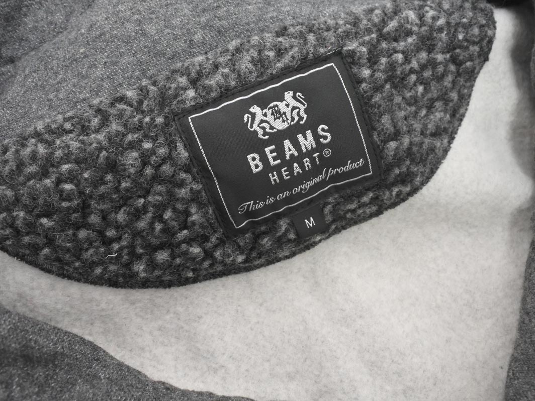 BEAMS HEART ビームスハート 裏起毛 フード ジャケット sizeM/グレー ◇■ ☆ fjb0 メンズ_画像3