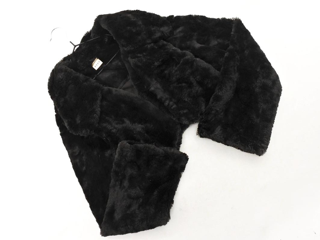 axes femme アクシーズファム フェイクファー ジャケット sizeM/黒 ◇■ ☆ fjb0 レディース_画像1