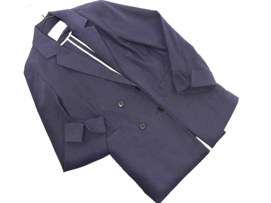 INED イネド テーラード ジャケット size7/紺 ◇■ ☆ fjb0 レディース