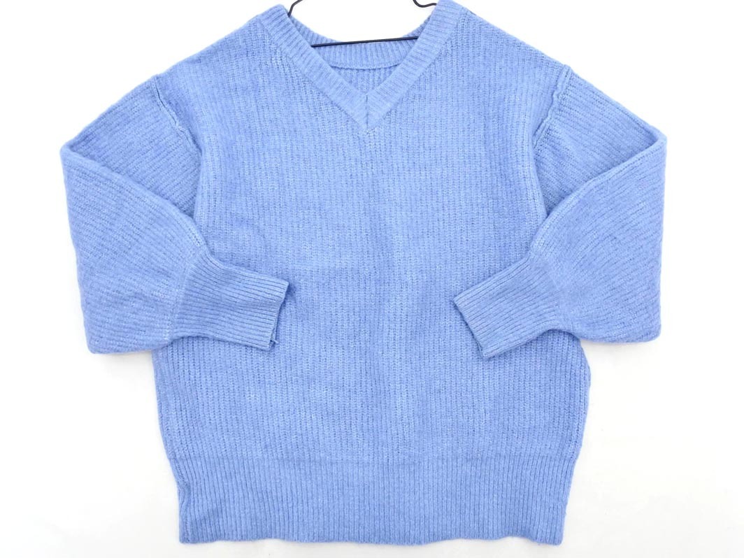 Heather ヘザー ボリュームスリーブ ニット セーター sizeF/水色 ◇■ ☆ fjb0 レディース_画像6