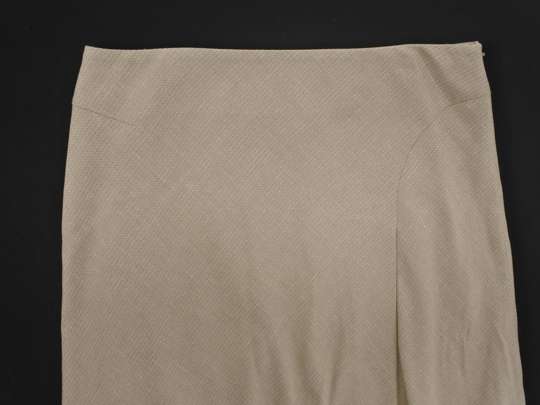 23區(qū) 大きいサイズ シルク混 ラメ ロング スカート size48/ベージュ ◇■ ☆ fjb0 レディース