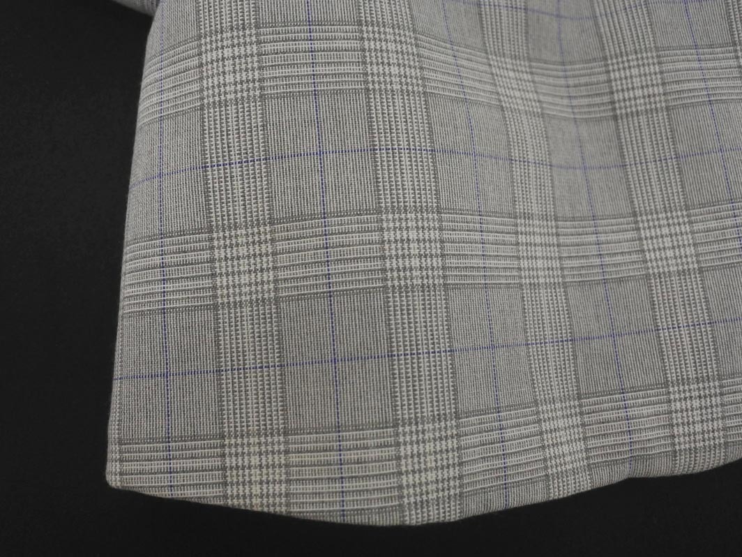 ZARA basic ザラ ベーシック チェック テーラード ジャケット size34/グレー ◇■ ☆ fjb0 レディース_画像2