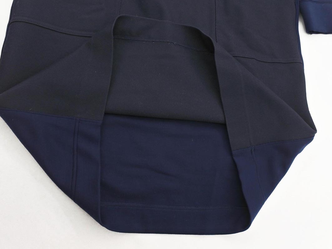 MACPHEE マカフィー トゥモローランド Vネック 切替 ワンピース size36/紺 ◇■ ☆ fjb0 レディース_画像4