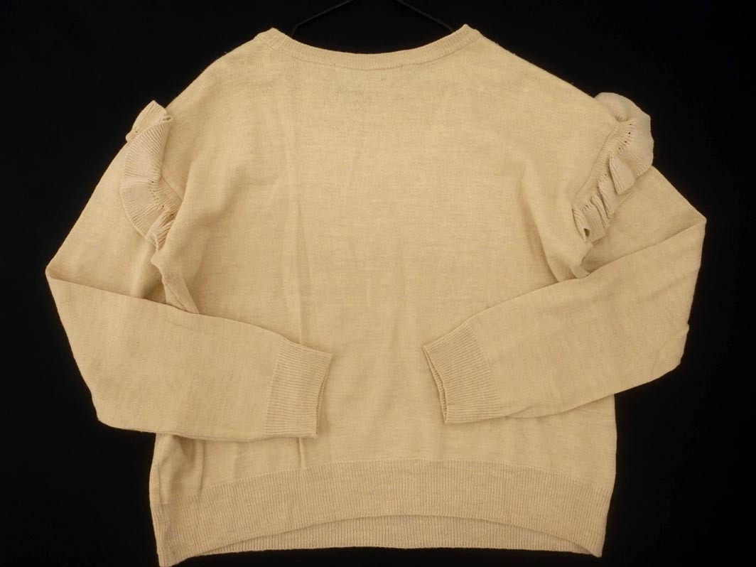 Another Edition アナザーエディション ユナイテッドアローズ ウール混 フリル ニット セーター ベージュ ◇■ ☆ fja9 レディース_画像4