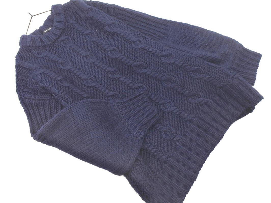 JEANASIS Jeanasis шерсть . объем рукав вязаный свитер sizeF/ темно-синий *# * fja9 женский JEANASIS Jeanasis шерсть . объем рукав вязаный свитер sizeF/ темно-синий *# * fja9 женский