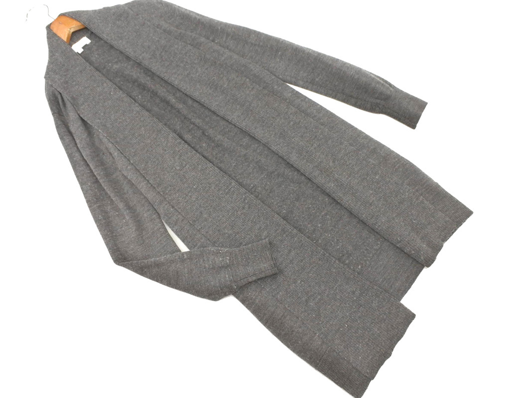M-PREMIER エムプルミエ ウール混 ニット ショール カーディガン size36/グレー ◇■ ☆ fjb4 レディース_画像1