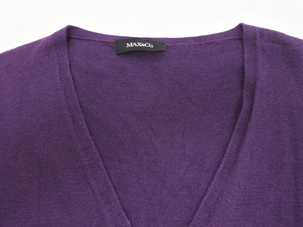 MAX&Co. マックスアンドコー ニット アンサンブル カーディガン sizeL/紫 ◇■ ☆ fjb4 レディース_画像4