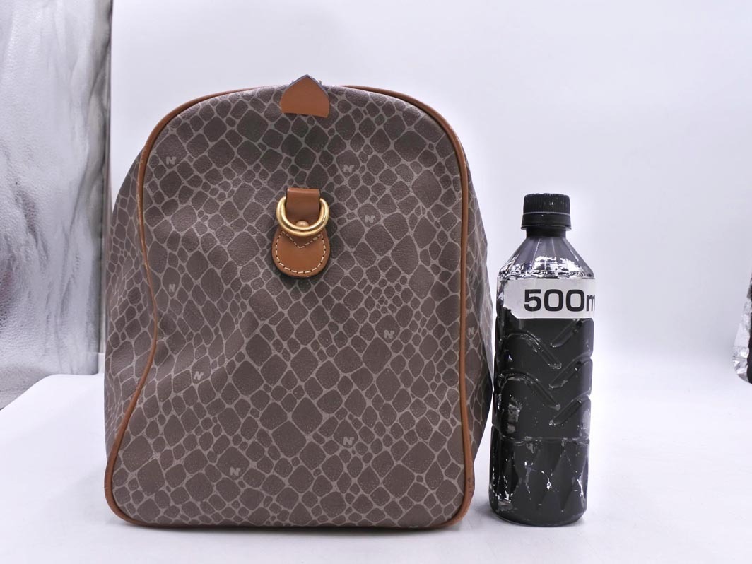 NINA RICCI ニナリッチ きりん柄 ボストン バッグ 茶 ■■ ☆ fjb4 レディース_画像2