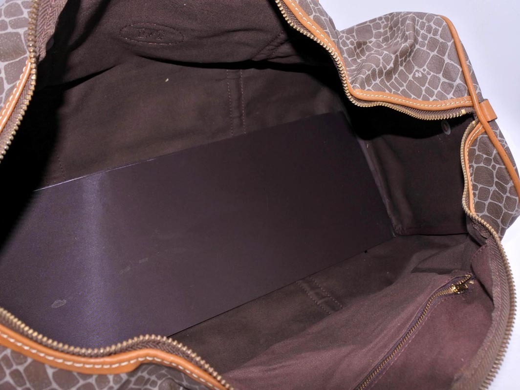 NINA RICCI ニナリッチ きりん柄 ボストン バッグ 茶 ■■ ☆ fjb4 レディース_画像7