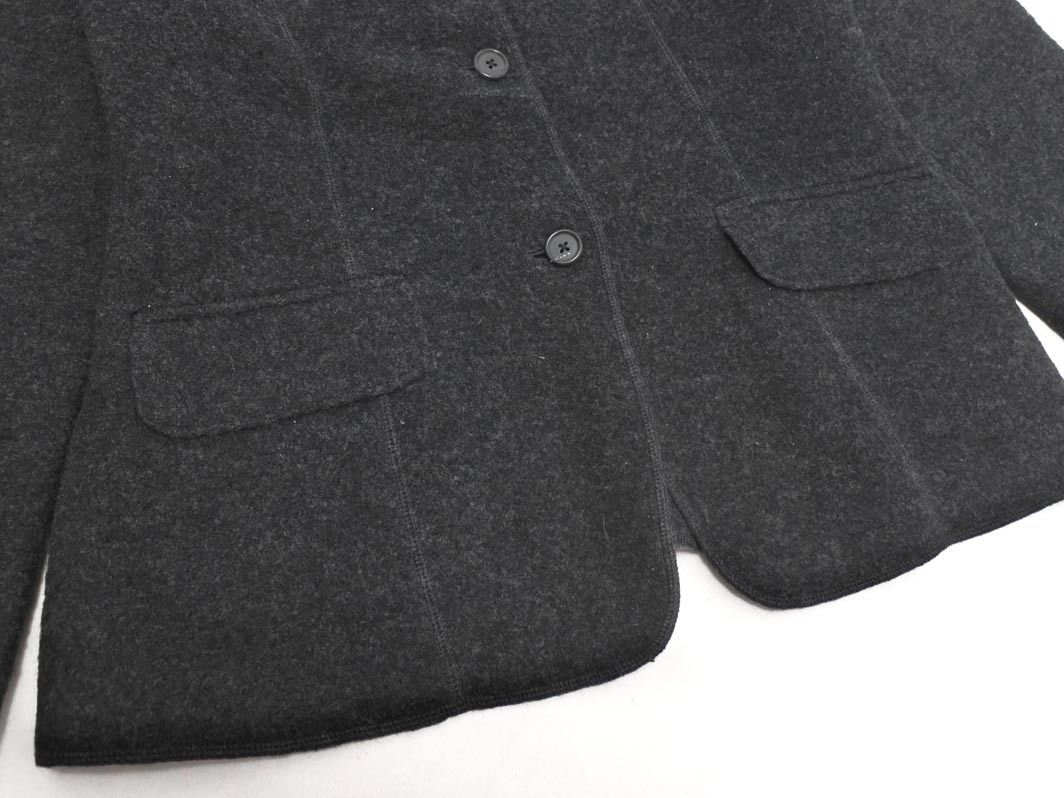 LANDS’ END ランズエンド ウール100% テーラード ジャケット size13AR/チャコール ◇■ ☆ fjb4 レディース_画像4