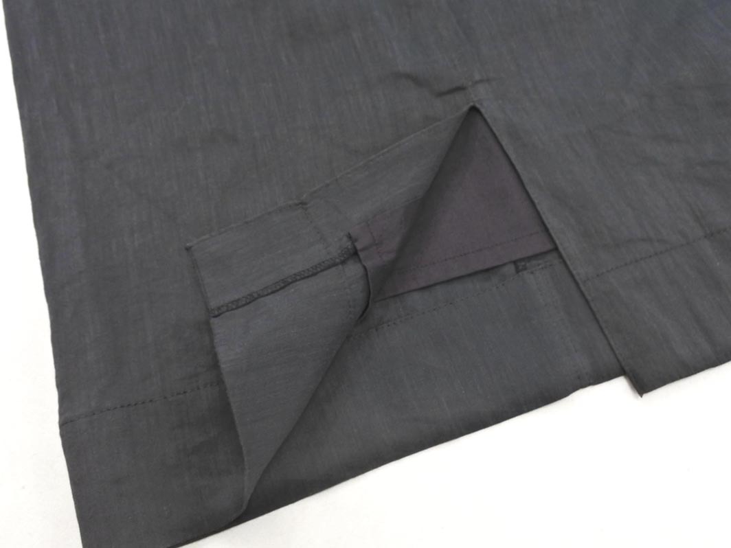 ネコポスOK MACPHEE マカフィー トゥモローランド リネン混 スリット タイト スカート size34/黒 ■■ ☆ fjb5 レディース_画像6