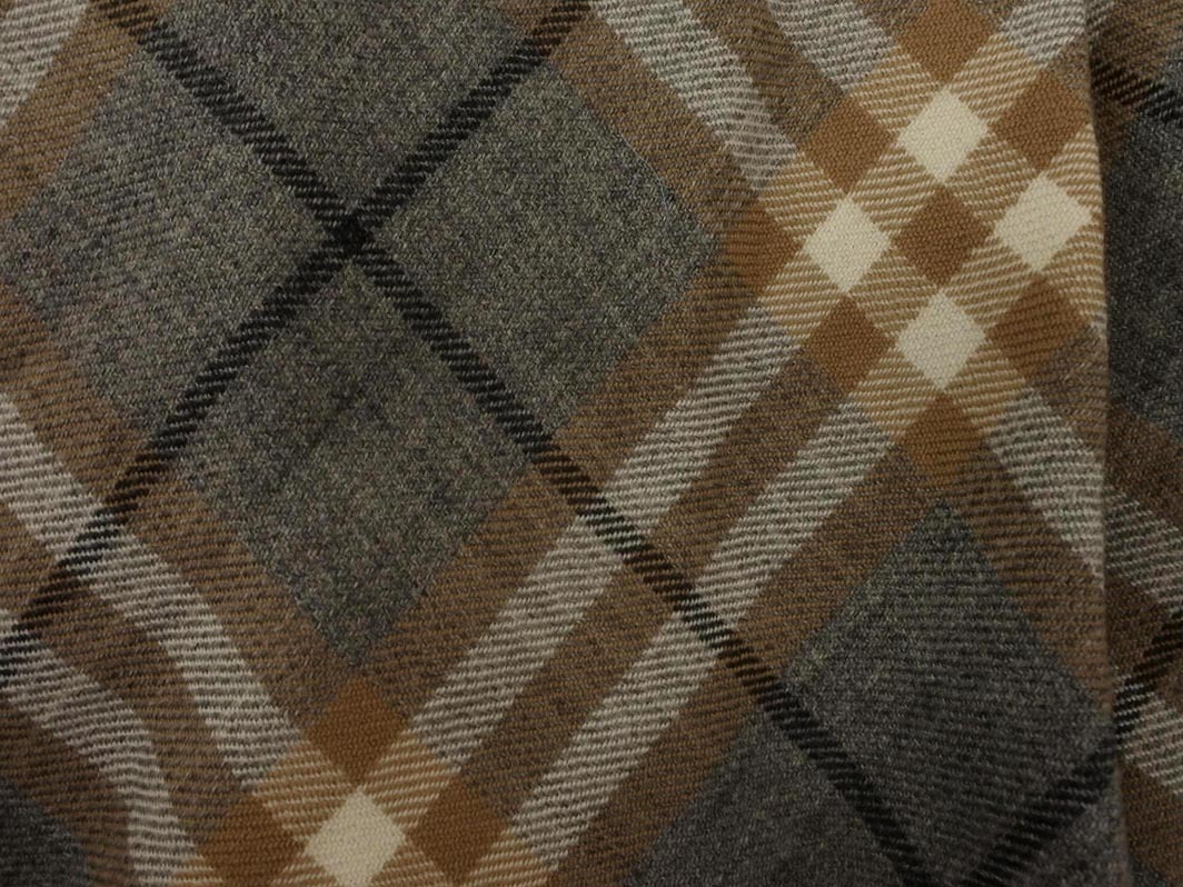 BURBERRY バーバリー ウール100% チェック スカート size36/グレー ◇■ ☆ fjb4 レディース_画像6