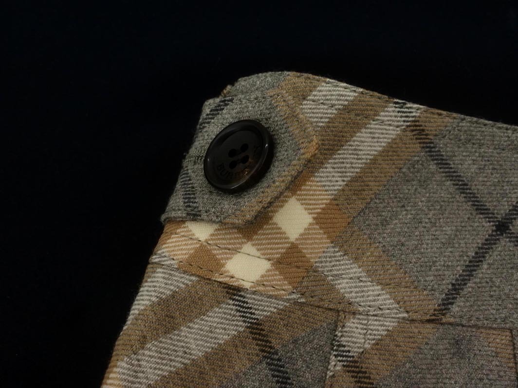 BURBERRY バーバリー ウール100% チェック スカート size36/グレー ◇■ ☆ fjb4 レディース_画像9