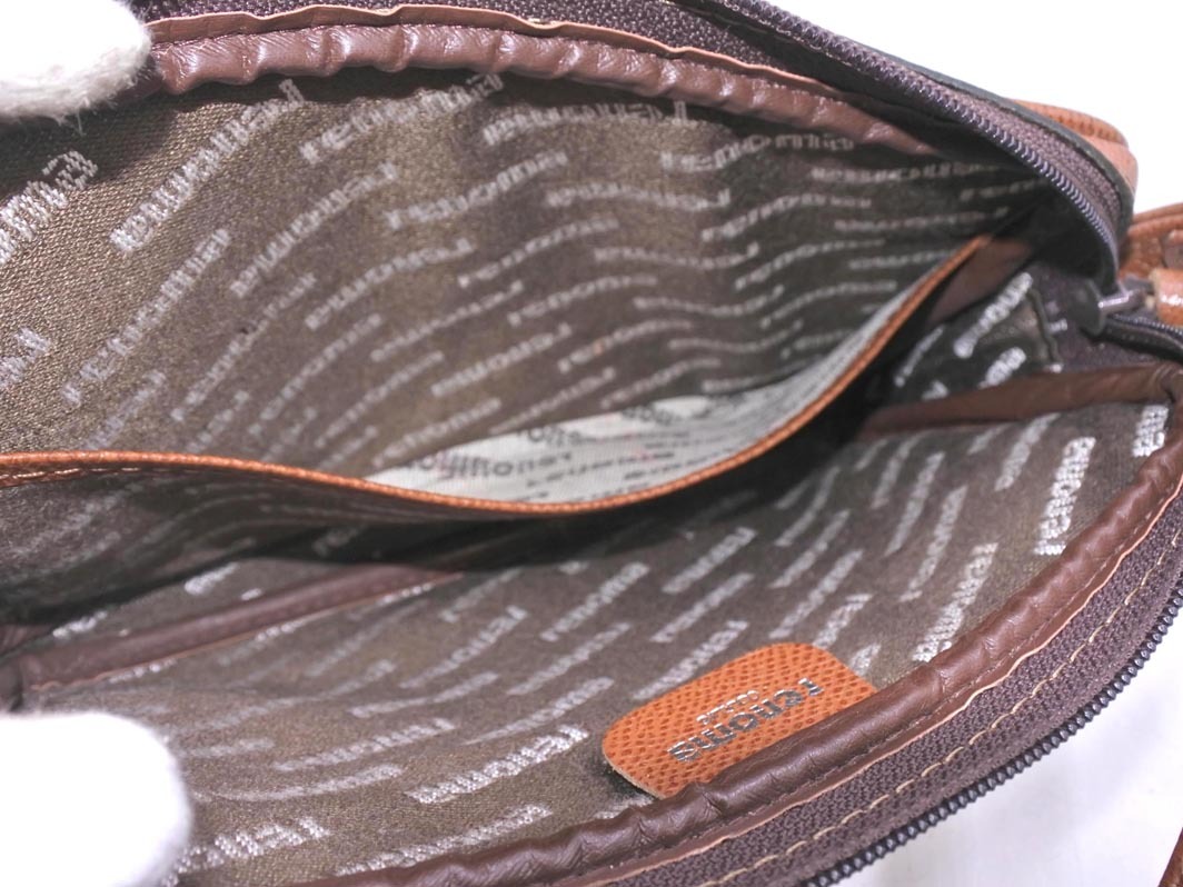 renoma レノマ 本革 レザー ショルダー バッグ 茶 ■■ ☆ fjb5 レディース_画像9