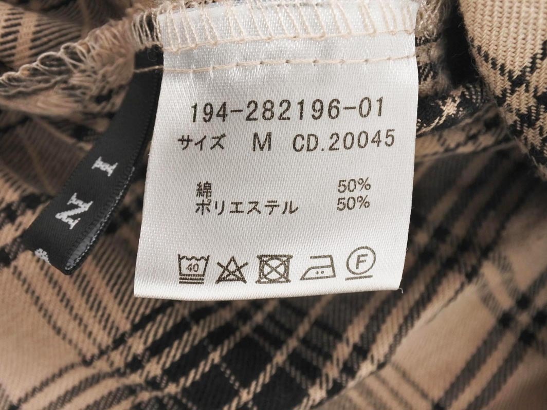 INGNI イング 肩紐付き チェック シャツ ワンピース sizeM/黒ｘベージュ ◇■ ☆ fjb5 レディース