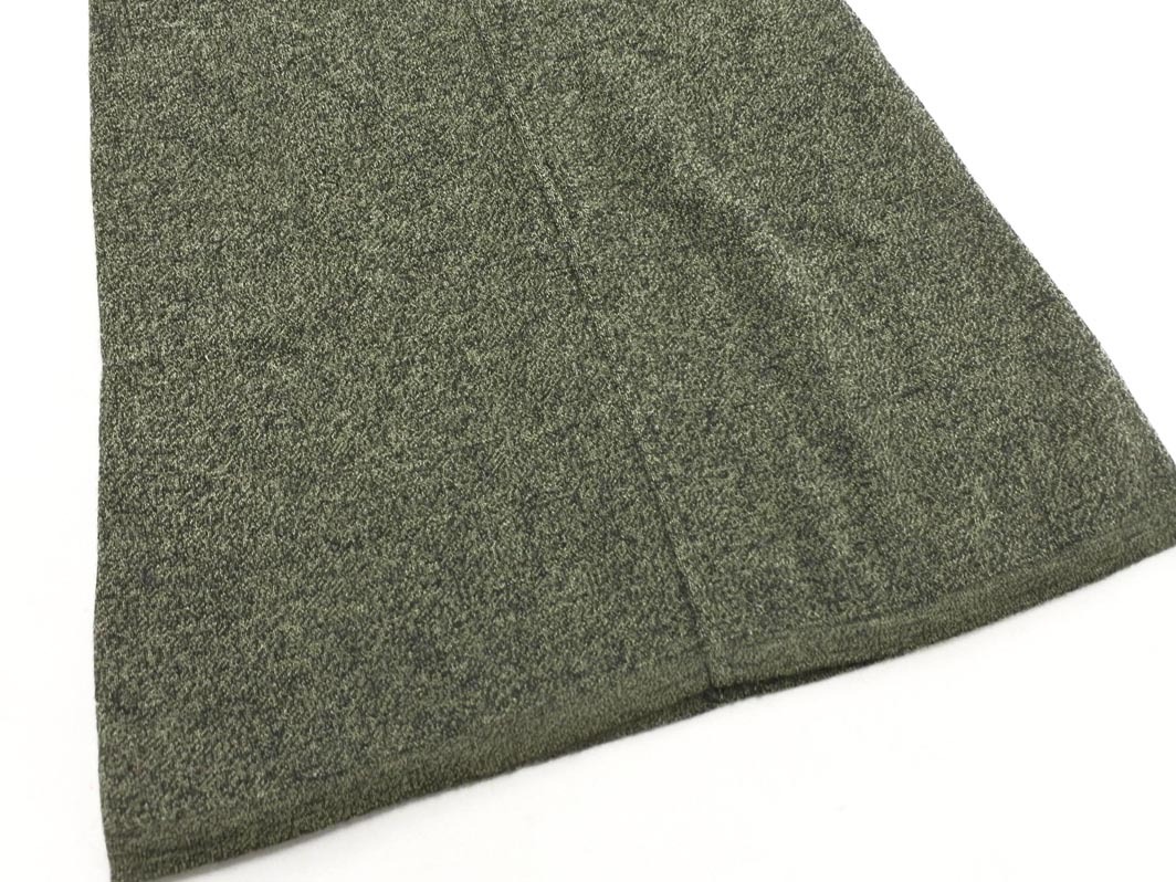 agnes b アニエスベー ウール100% ノースリーブ ニット ワンピース size1/緑ｘ黒 ◇■ ☆ fjb5 レディース_画像2