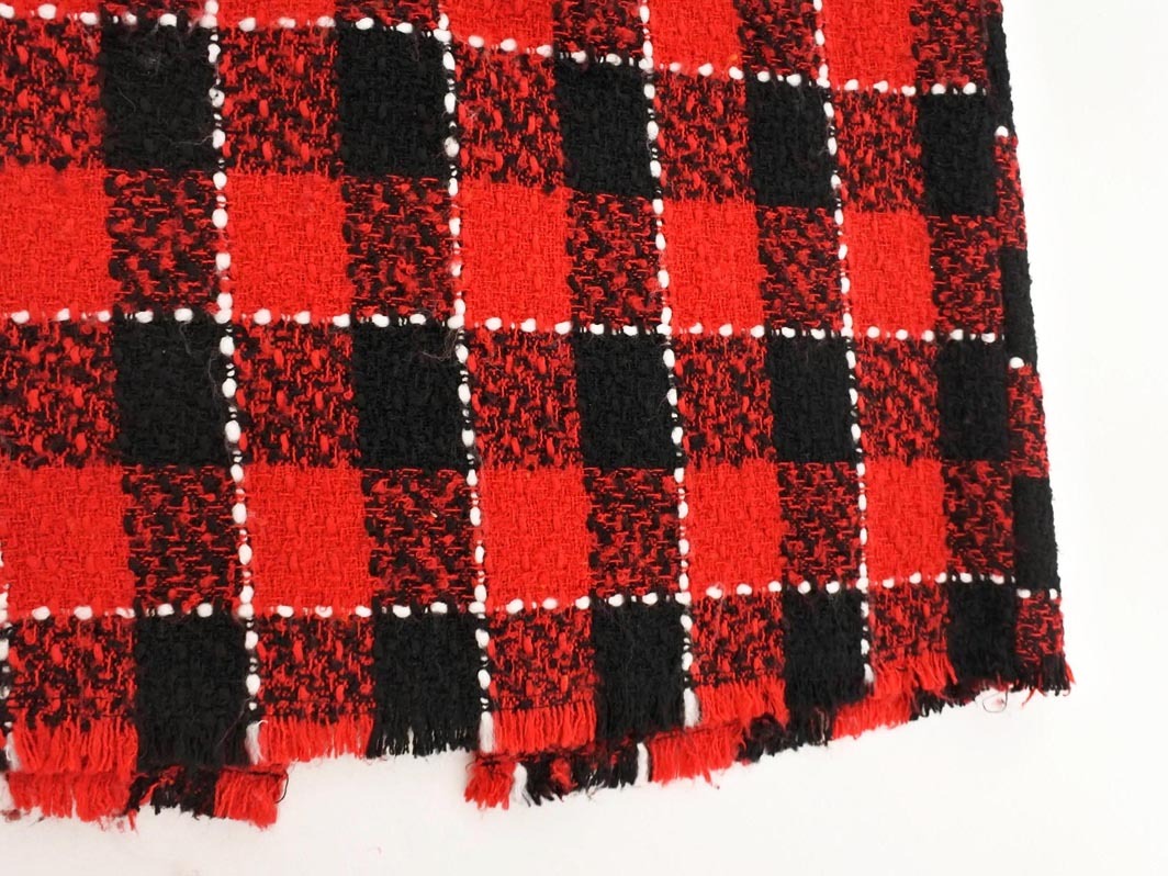 INTERPLANET Inter planet твид длинная юбка size2/ белый x чёрный *# * fjb5 женский