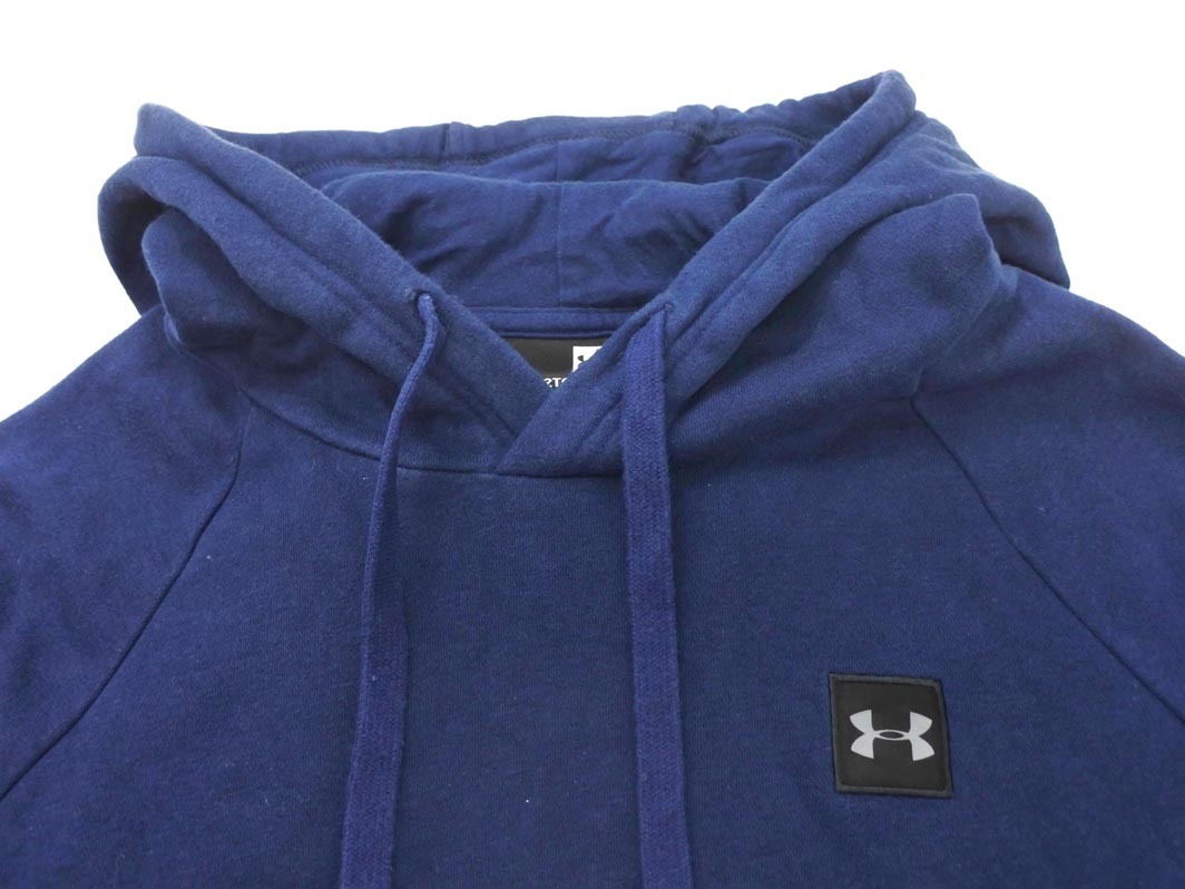 UNDER ARMOUR アンダーアーマー 大きいサイズ 裏起毛 プルオーバー パーカー sizeXXL/紺 ◇■ ☆ fjb5 メンズ_画像3