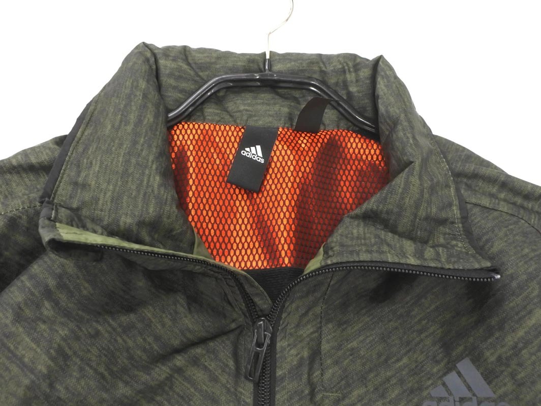 adidas アディダス 2WAY ジャケット sizeL/黒ｘ緑 ◇■ ☆ fjb4 メンズ_画像3
