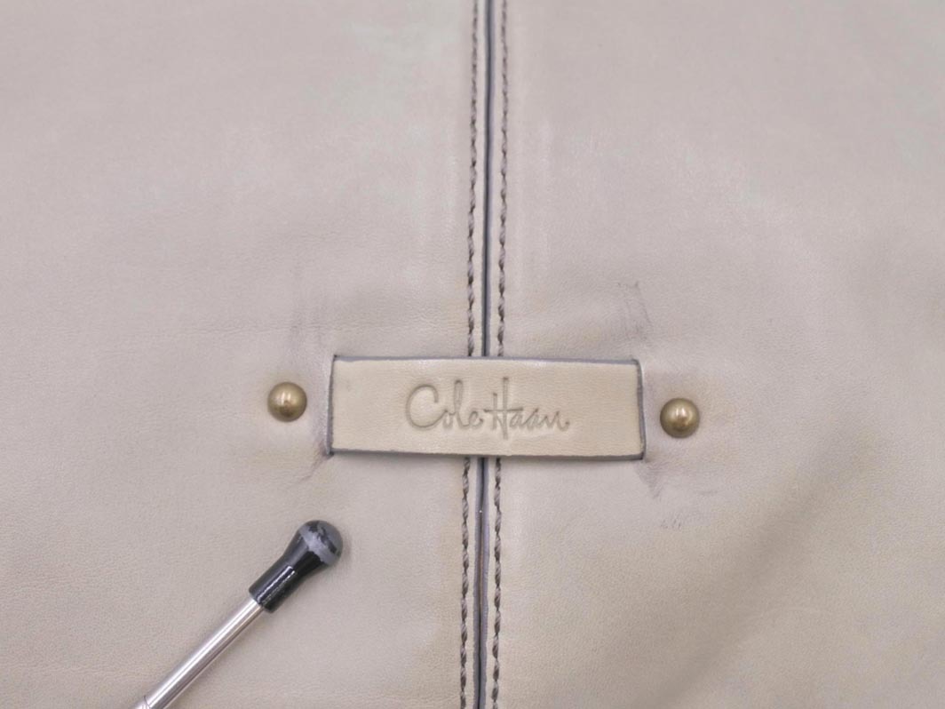 COLE HAAN コールハーン レザー 2WAY トート バッグ ベージュ ■■ ☆ fjb5 レディース_画像7
